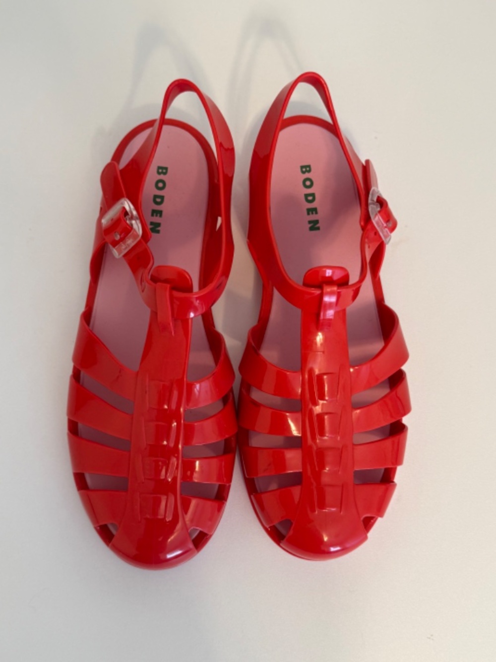 BODEN Red/Pink Jelly Fisherman Sandals | 38 - Picture 4 of 4